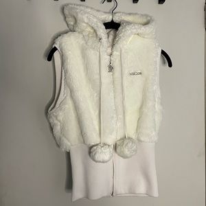 bebe furry vest